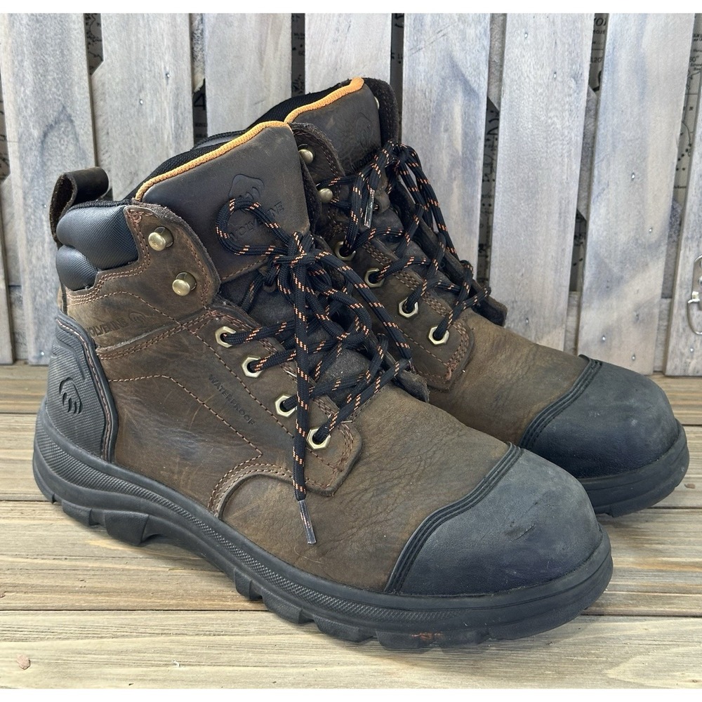 Wolverine Steel Toe Work Boots Leather EH Oil Resist Mens 10.5 Brown Good